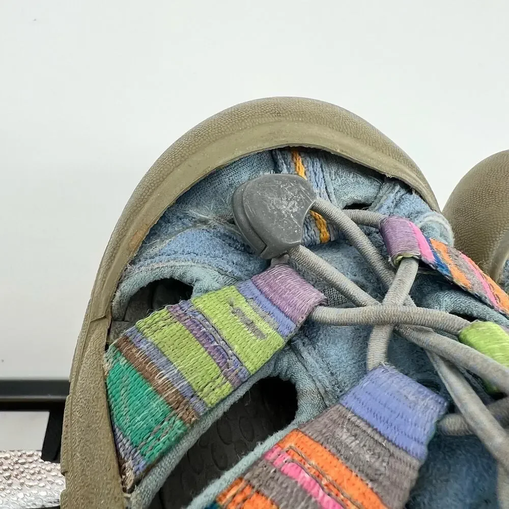 Keen Sport Sandals Blue rainbow Shoes Youth Size 3 Waterproof Closed Heel & Toe